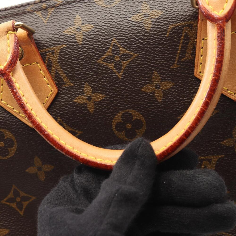 Louis Vuitton Leather Monogram Speedy Canvas Handbag Brown - Picture 8 of 9